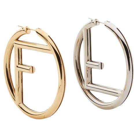 fendi hoops earrings|f is fendi earrings gold.